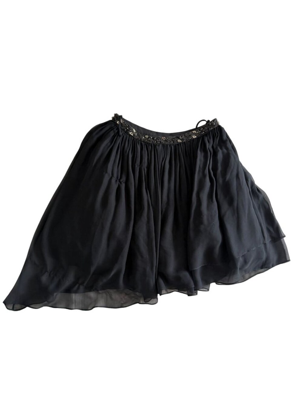 HAUTE HIPPIE Black Tulle Chiffon Skirt Size Medium NEW NWT - Picture 8 of 8
